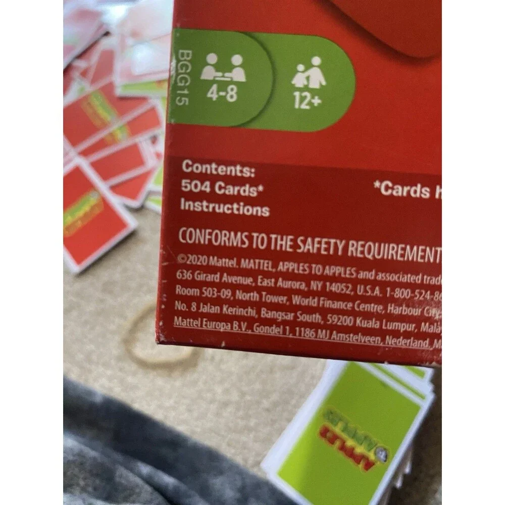 Apples to Apples Card Game 2020 Mattel Party in a Box Complete